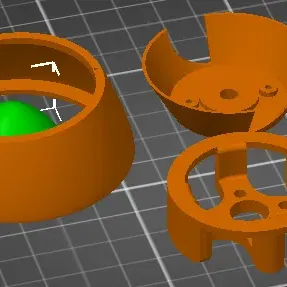 Lože cho motor 2208 1400Kv và kužel cho Me 163 Klima