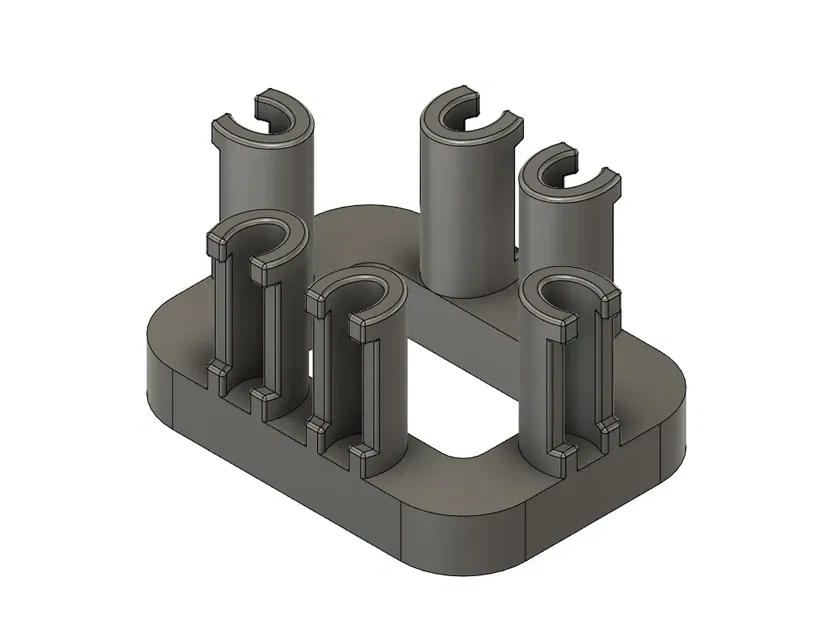 Giá đỡ dệt vòng tay bằng dây cao su 6 trụ hình vuông - Image 1