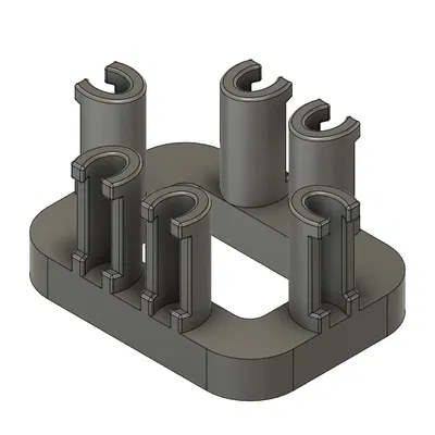 Giá đỡ dệt vòng tay bằng dây cao su 6 trụ hình vuông