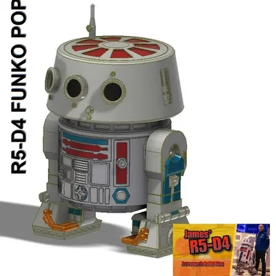 Mô hình Funko Pop R5-D4 phiên bản tĩnh cho người hâm mộ Star Wars