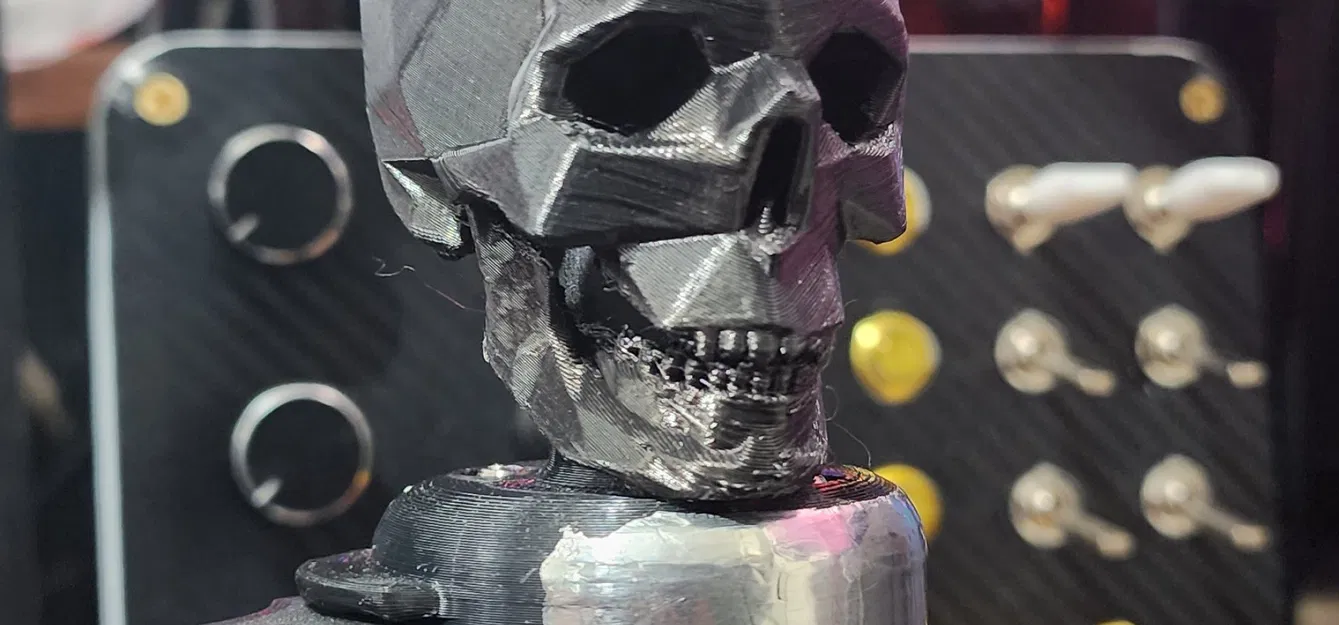 Núm chuyển số hình đầu lâu phong cách low poly - Image 1