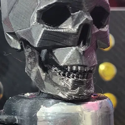 Núm chuyển số hình đầu lâu phong cách low poly