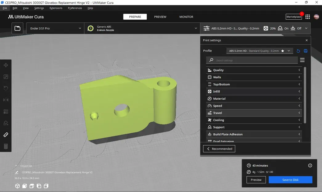 Bản thay thế bản lề hộp đựng đồ cho Mitsubishi 3000GT - Image 3
