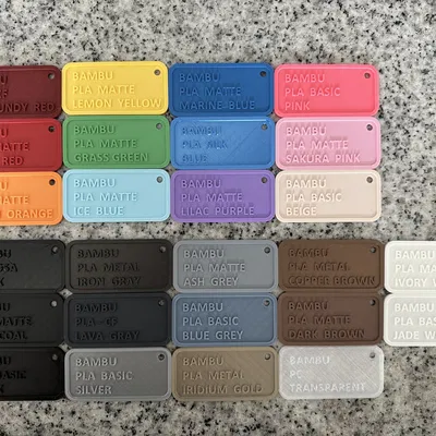 Thẻ filament với lỗ treo móc chìa khóa