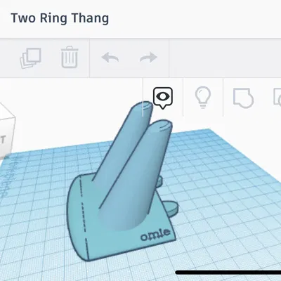 Giá đỡ nhẫn đôi đơn giản cho trang sức