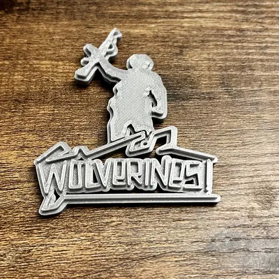 Nam châm WOLVERINES! Red Dawn kích thước 8x3mm