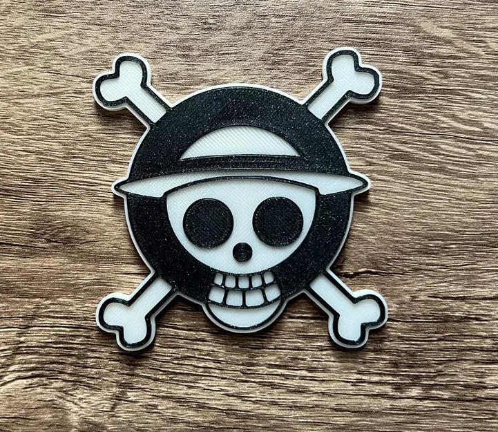 Biểu tượng cướp biển Mũ Rơm One Piece với nam châm 8x3mm - Image 1