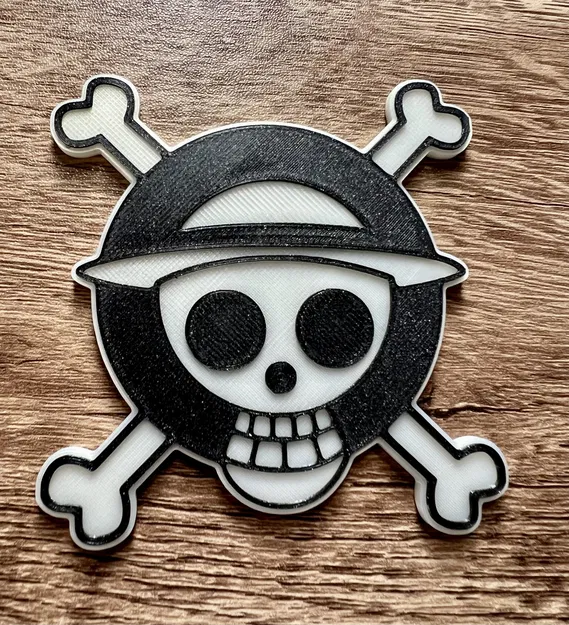 Biểu tượng cướp biển Mũ Rơm One Piece với nam châm 8x3mm - Image 3