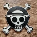 Biểu tượng cướp biển Mũ Rơm One Piece với nam châm 8x3mm - Thumbnail 3