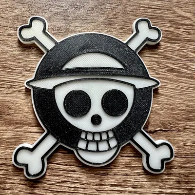 Biểu tượng cướp biển Mũ Rơm One Piece với nam châm 8x3mm