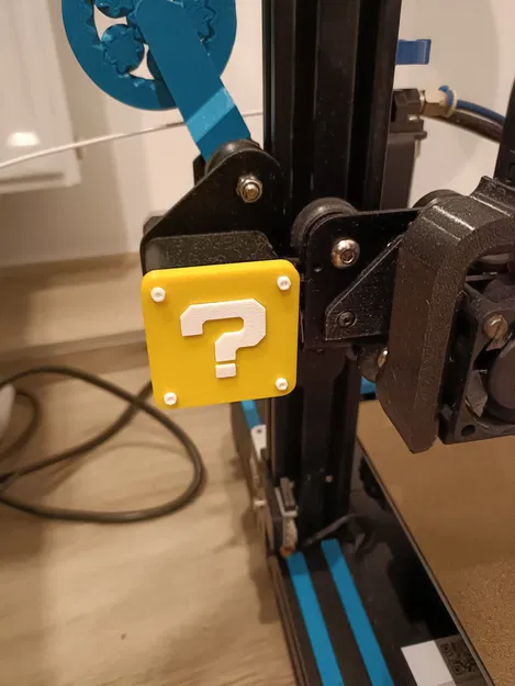 Nắp mã QR Mario khối câu hỏi cho máy in Ender 3 V2 - Image 1