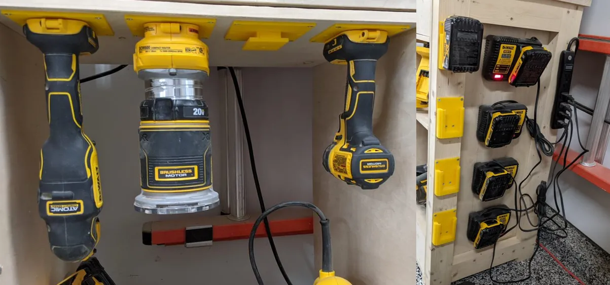 Giá đỡ dụng cụ và pin Dewalt - Image 1