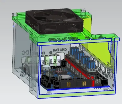 Hộp điện tử SKR 1.4 với quạt làm mát và lỗ gắn M4 - Image 3