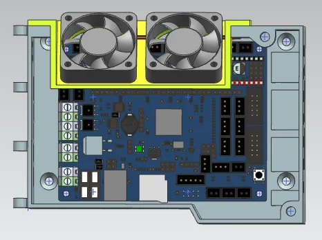 Hộp điện tử SKR 1.4 với quạt làm mát và lỗ gắn M4 - Image 4