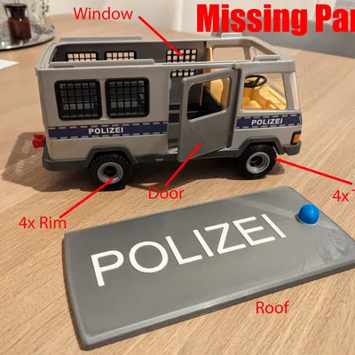 Phụ tùng cho xe cảnh sát Playmobil 4023