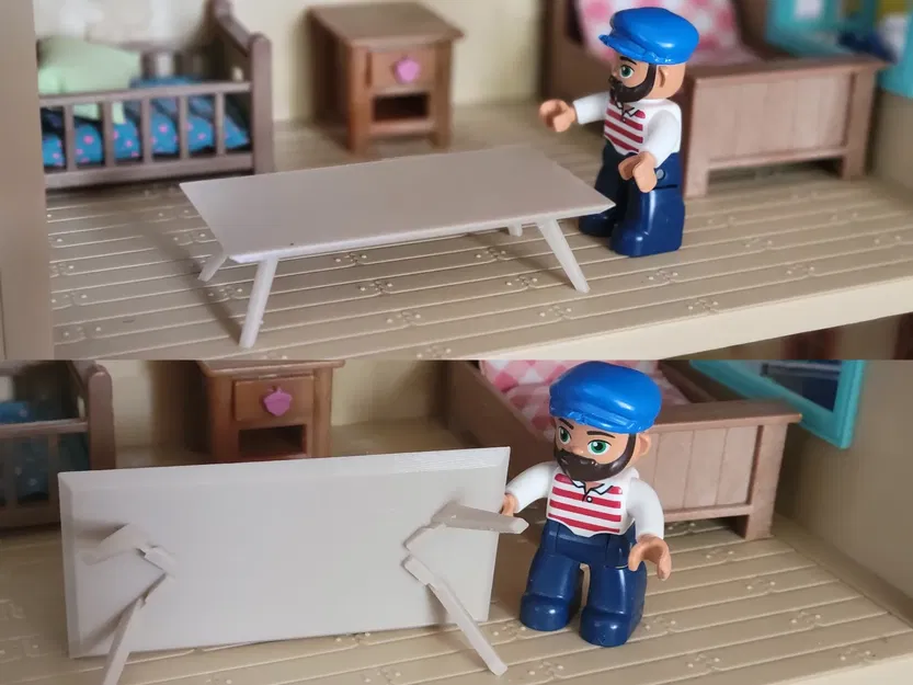 Bàn cà phê mô hình nhà búp bê tỉ lệ 1/12 - Image 1