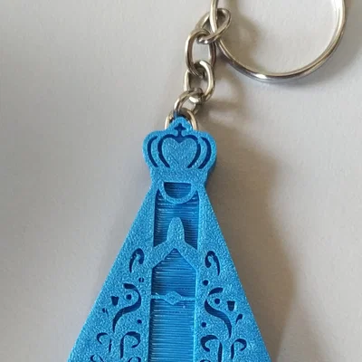 Chaveiro Đức Mẹ Aparecida - Mô hình in 3D đầu tiên