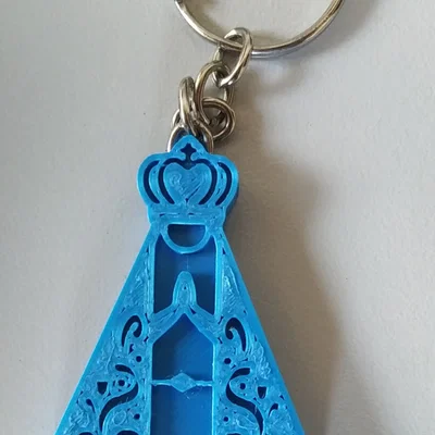 Chaveiro Đức Mẹ Aparecida - Mô hình in 3D đầu tiên