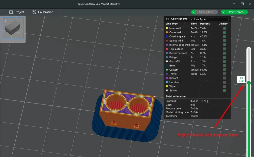 Giá đỡ ống phun cho bình xịt với nam châm nhúng 6x3mm - Image 2