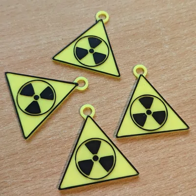 Móc chìa khóa biểu tượng bức xạ nhiều màu sắc