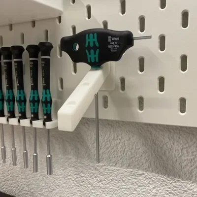 Giá đỡ Skadis cho ba tuốc-nơ-vít Wera 454 T-handle Hex-Plus