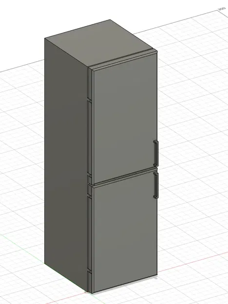 Tủ lạnh hai cánh tỷ lệ 1:12 cho nhà búp bê - Image 1