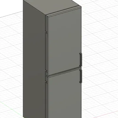 Tủ lạnh hai cánh tỷ lệ 1:12 cho nhà búp bê