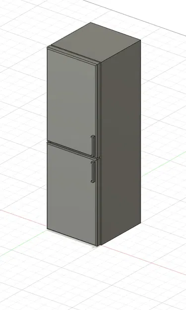 Tủ lạnh hai cánh tỷ lệ 1:12 cho nhà búp bê - Image 3