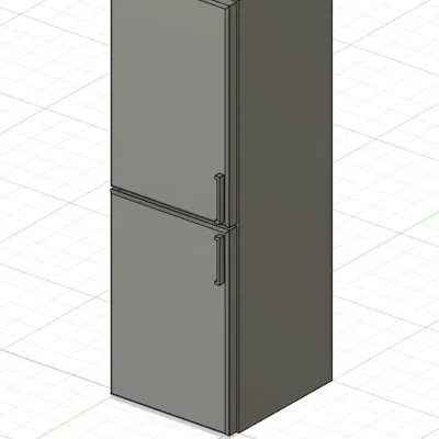 Tủ lạnh hai cánh tỷ lệ 1:12 cho nhà búp bê