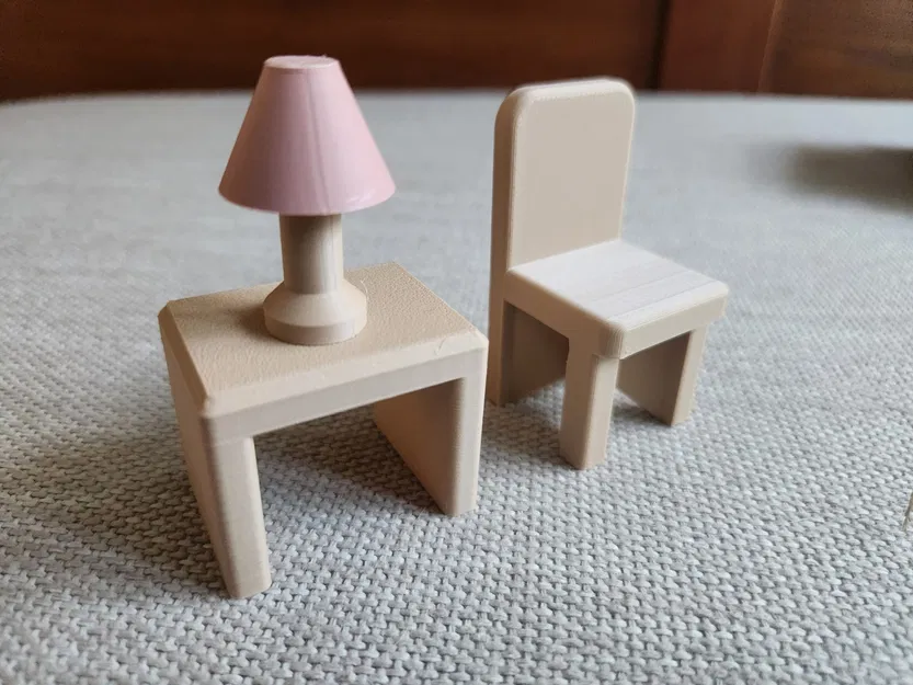 Bộ đồ nội thất dễ thương cho nhà búp bê gồm 7 món - Image 4