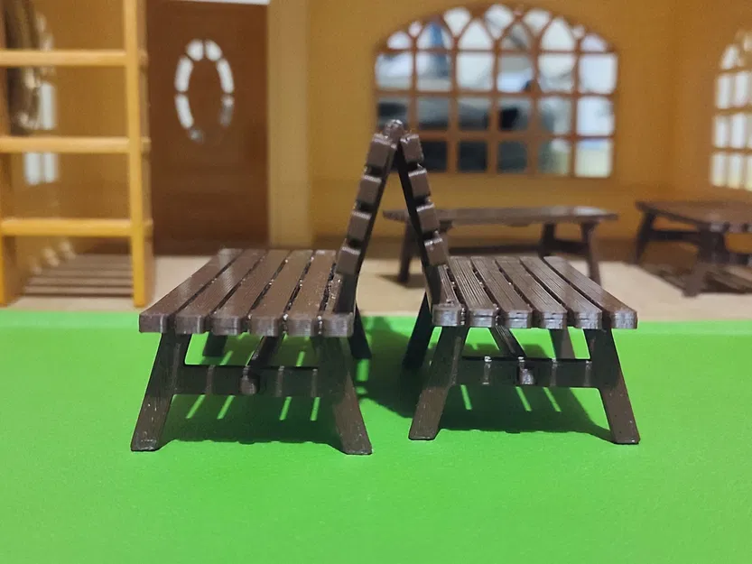 Ghế băng có tựa cho đồ chơi gia đình Sylvanian - Image 4