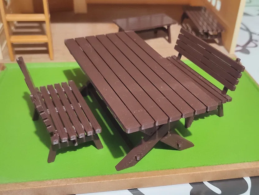 Ghế băng có tựa cho đồ chơi gia đình Sylvanian - Image 6