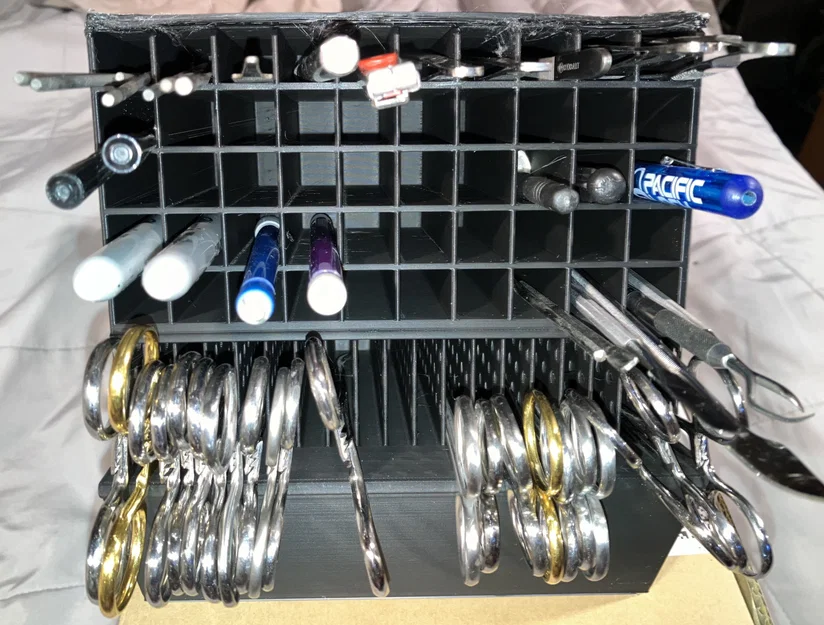 Giá tổ chức bàn với khe để hemostat và dụng cụ y tế - Image 4
