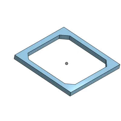 Giá đỡ thân máy bay hình vuông phong cách Experimental Airlines - 2.5in