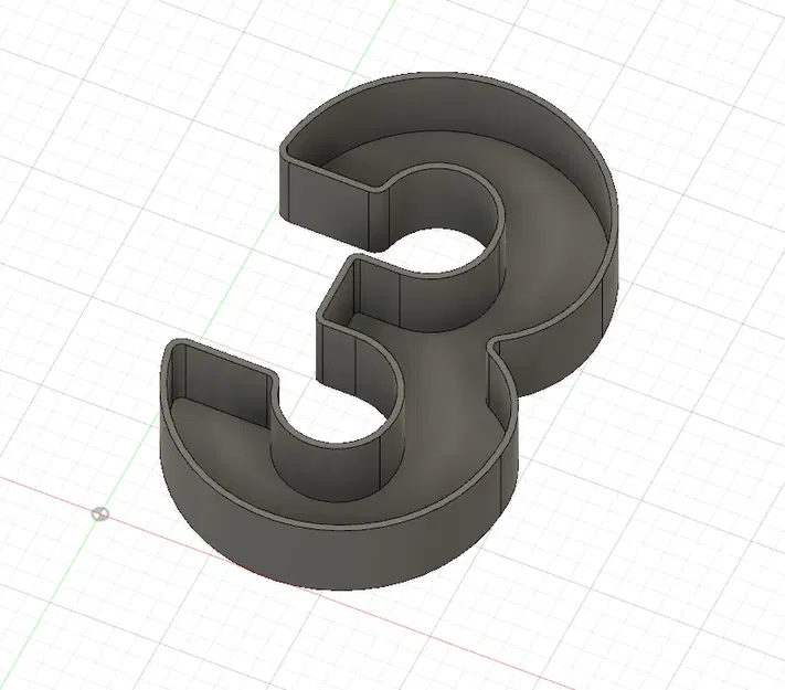 Số 3 trang trí tường LED kích thước 150x250mm - Image 1