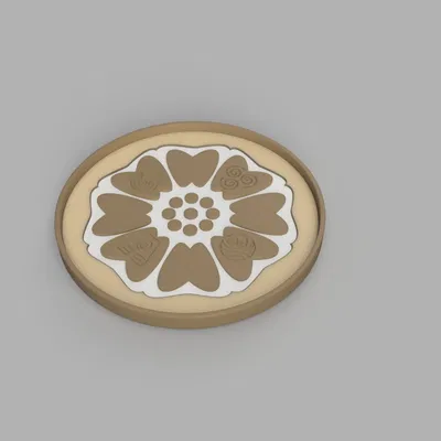 Đế lót ly hoa sen trắng và hoa sen đỏ