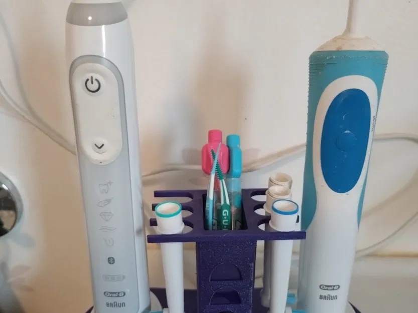 Giá đỡ bàn chải đánh răng điện Braun Oral B cho 2 đầu bàn ch... - Image 1