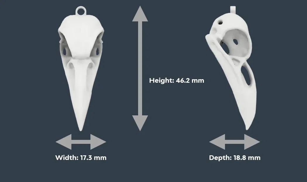 Bông tai và mặt dây chuyền đầu quạ cho Halloween - Image 2
