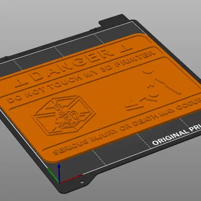 Biểu tượng cảnh báo "Đừng chạm vào máy in 3D của tôi