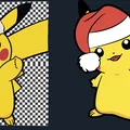 Pikachu đội mũ ông già Noel nhiều màu sắc từ HueForge - Thumbnail 2