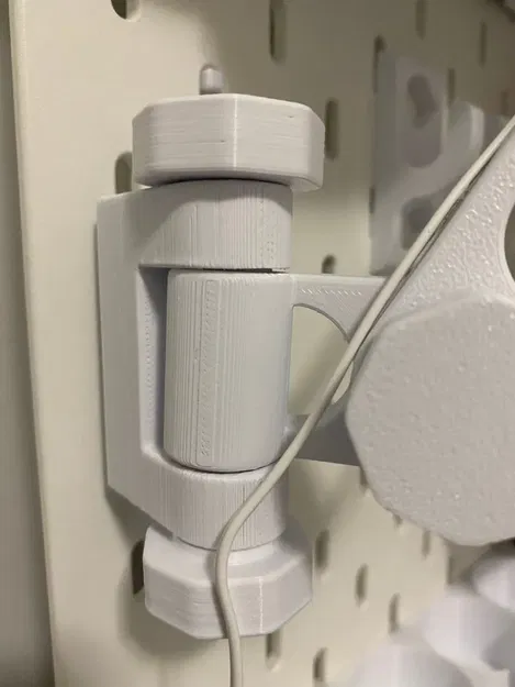 Giá đỡ đèn LED xoay 3D cho bảng SKÅDIS IKEA với móc đa năng - Image 1