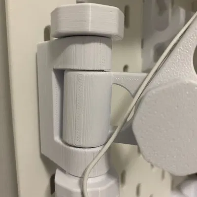 Giá đỡ đèn LED xoay 3D cho bảng SKÅDIS IKEA với móc đa năng