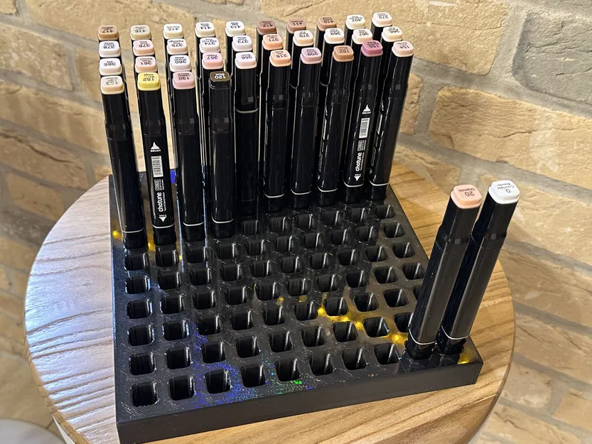 Bảng lưu trữ bút alcohol cho 100 bút với nắp vuông - Image 1