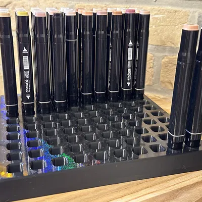 Bảng lưu trữ bút alcohol cho 100 bút với nắp vuông