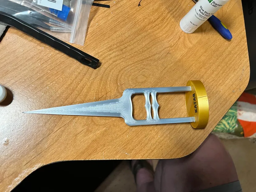 Dao găm Sikh onkarkitekt với lưỡi mài và đế trưng bày - Image 1