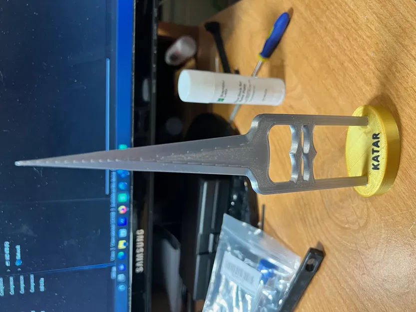 Dao găm Sikh onkarkitekt với lưỡi mài và đế trưng bày - Image 2