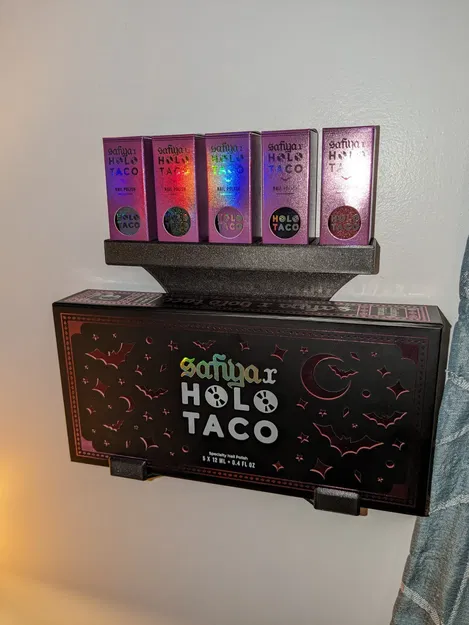 Hộp bộ sưu tập Holo Taco với giá đỡ sơn móng tay - Image 1