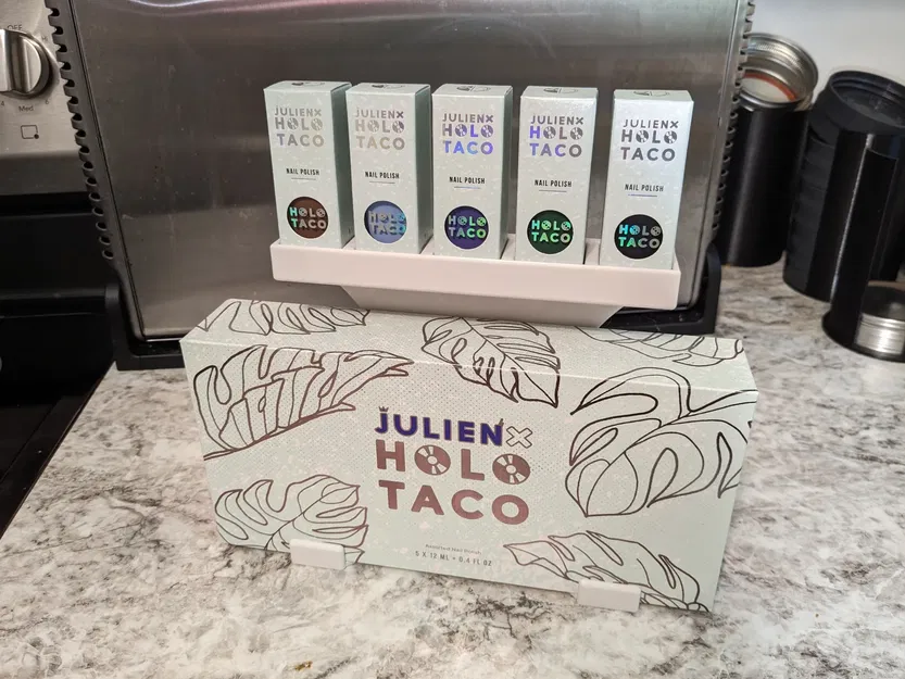 Hộp bộ sưu tập Holo Taco với giá đỡ sơn móng tay - Image 2