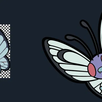 Butterfree đa sắc màu từ HueForge