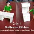 Bếp và bàn ăn 2 trong 1 cho ngôi nhà búp bê - Thumbnail 1
